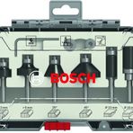 Bosch Professional 6 parça kenar ve kenar freze seti (ahşap için, 6 mm şaftlı üst frezeler için)