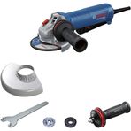 Bosch Professional Avuç Taşlama Makinesi GWS 12-125 P (Disk Ø: 125 mm, 1200 W, Titreşim Kontrolü Ek Tutamak, Koruyucu Kapak, İki Delikli Anahtar Dahil)