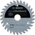 Bosch Professional Dairesel Testere Bıçağı, Standart (85 x 15 x 1,5 mm, 30 dişli, akülü daire testere aksesuarı)