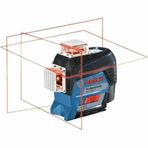 Bosch Professional GLL 3-80 C Çizgi Lazer (30m Çalışma Alanı [Alıcı ile 120m], 1 x 12V 2.0Ah Akü, GAL 12V-40 Şarj Cihazı, IP 54 Toza Karşı Koruma Sistemi, Kırmızı Lazer, BM 1 Tutucu, L-Boxx 136)