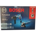 Bosch Professional Gsb 1300 Darbeli Matkap + Gws 750-125 Avuç Taşlama - 0615990K2D