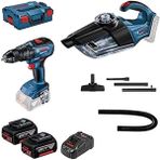 Bosch Professional GSB 18V-50 Akülü Darbeli Delme Vidalama Makinesi + GAS 18V-1 Akülü Süpürge