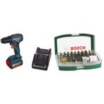Bosch Professional GSR 185 1x4.0 Ah, GAL 18V-40, soft bag & 32 Parça Vidalama Ucu Seti
