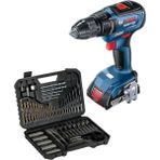 Bosch Professional Gsr 18V-50 Profesyonel Akülü Vidalama + Bosch V-Line Matkap & Vidalama Karışık Aksesuar Seti 103 Parça - 2607017367