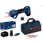 Bosch Professionel Ggp 12V-25 (2x3 Ah) Akülü Budama Makası + Bosch Bez Takım Alet Çantası