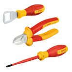 Bosch Profesyonel VDE El Aleti Seti 3 Parça (1x Şişe Açacağı; 1x Yıldız Tornavida PH1 x 100mm; 1x Yan Keski 160mm; 1x L-Boxx Mini)