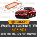 Bosch Renault Clio 4 1.5 dCi 2012-2016 Hava Filtresi