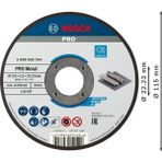 Bosch Saç Kesme Taşı 115X2,5 mm Düz Inox 25 Adet, Profesyonel Kalite - Seçenek 1