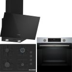 Bosch Siyah 3 Lü Ankastre Set 398 ( HUA717BR0T - POP7C6P30O - DWK63PJ60T(61T) ) 67CM Ocak - Buhar Destekli