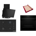 Bosch Siyah 3 Lü Ankastre Set 404 ( HJG852YB0T - POP7C6P30O - DWK63PJ60T(61T) ) 67CM Ocak - 3D Fry Hava ile Kızartma -