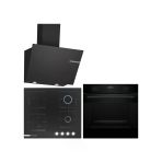 Bosch Siyah 3 Lü Ankastre Set 568 ( HUA717BR0T - POP7C6P31O - DWK63PJ60T(61T) ) 67CM Ocak - Buhar Destekli -