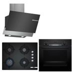 Bosch Siyah HBF534EB0T - POP6C6O10O - DWK065G60T Ankastre Set