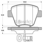 Bosch Skoda Arka Fren Balatası