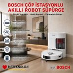 Bosch Spotless Advanced Çöp Istasyonlu Akıllı Robot Süpürge - Beyaz