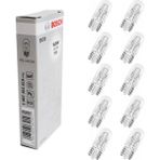 Bosch T10 Eco Dipsiz Ampul 12V 5W W5W Modeli 10'lu Paket Yüksek Parlaklık Özellikli Şeffaf Renk
