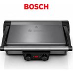 Bosch TCG4215 2000 W 3'ü 1 Arada Kontakt Izgara ve Tost Makinesi, Çıkarılabilir Döküm Plakalar, Ayarlanabilir Isı Kontrolü, Geniş Pişirme Alanı - Gümüş