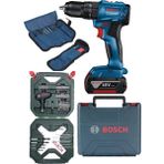 Bosch Tek Akülü Kömürsüz Darbeli Matkap Akülü Vidalama Şarjlı Matkap + Matkap Ucu Vidalama Ucu Seti