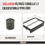 Bosch Toyota Corolla 1.3 Enjeksiyonlu Yağ + Hava Filtresi Seti