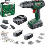 Bosch Universalımpact 18V Akülü Darbeli Matkap 1,5AH, Çift Akü ve 241 Aksesuar Seti ile Güçlü Performans