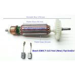 Bosch Uyumlu Tipi Gws 7-115 Endüvi Rotor Kollektör Ve Kömürü Yeni İnce