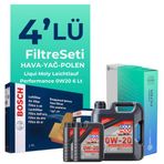 Bosch Volvo V90 Cross Country 2.0 Dizel D5 Filtre Bakım Seti Liqui Moly Motor Yağlı (2018-2020) 4 Lü