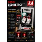 Bosch W21/5W LED Retrofit W21/5W Çift Devre Kırmızı LED Stop Park Ampulü 12V 2'li Set