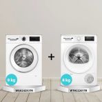 Bosch WGA242X3TR Çamaşır Makinesi + WTH22201TR Çamaşır Kurutma Makinesi