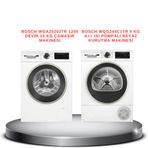 Bosch WGA25202TR - Wqg244C1Tr 9 kg Kurutma ve 10 kg Çamaşır Makinesi 2'li Set
