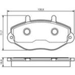 Bosch WVA 21469 Ford Transit T15 Tourneo 91-00 Ön Fren Balatası