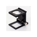 Bosile 10X Katlanır Sayaçlı Metal Lüp 28Mm 2 Led Işıklı Büyüteç Tekstil, Tek Ebat