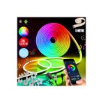 Bosile 3 Chip Rgb Neon Led Telefon Kontrollü Sese Ve Müziğe Duyarlı Esnek Tak Çalıştır Set 5 Metre