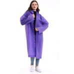 Bosile Kadın Erkek Yağmurluk Şemsiye Kapüşonlu Çıtçıtlı Eva - Standart - Mor