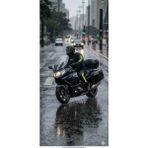 Bosile Kurye Tipi Reflektörlü Motosiklet Yağmurluk Seti - Rüzgar ve Su Geçirmez Tam Koruma (Ceket + Pantolon) - XL - Siyah