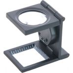 Bosile Lup Mercek Metal Katlanır Ölçekli Kılıflı Büyüteç