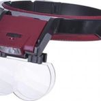 Bosile Mg81001-B Çift Lens Takmalı 4 Lensli Led Işıklı Şapka Tip Büyüteç