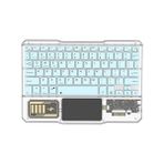 Bosile Rgb Işıklı Şeffaf Tasarım Bluetooth Klavye - Touchpad'li, Türkçe Q Düzen ve Çoklu Cihaz Destekli (Type-C Şarjlı) - Mavi