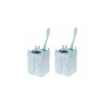 Bosphorus 2 ADET DİŞ FIRÇALIK DENİZ FENERİ MODEL POLİRESİN 7X7X12CM BANYO SETİ