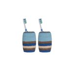 Bosphorus 2 ADET DİŞ FIRÇALIK MAVİ ÖRGÜ POLİRESİN 7X7X11CM BANYO SETİ
