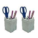 Bosphorus 2 ADET KALEMLİK DENİZ FENERİ MODEL POLİRESİN OFİS GERECİ7X7X12CM