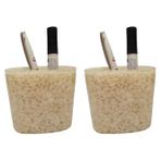 Bosphorus 2 ADET KALEMLİK DENİZ TAŞI DESENLİ OFİS GERECİ 9x5x10CM