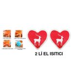 Bosphorus 2 ADET KALPLİ GEYİKLİ CEP SOBASI,EL ISITICI,SICAK SU TORBASI PVC9cm