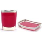 Bosphorus Gri Pembe Model Poliresin 2'li Banyo Seti