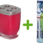 Bosphorus GRİ PEMBE POLİRESİN DİŞ FIRÇALIK VE 1 ADET DİŞ FIRÇASI 8X4X11CM