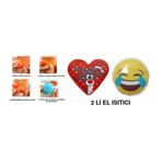 Bosphorus GÜLEN EMOJİ KIRMIZI GEYİK CEP SOBASI,EL ISITICI,İKİ ADET SICAK SU TORBASI PVC9cm