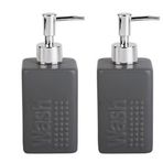 Bosphorus Homi BANYO SETİ SERAMİK SIVI SABUNLUK 2 ADET KOYU BEJ MODERN 7X7X17CM 300ML