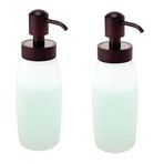 Bosphorus Homi BANYO SETİ SIVI SABUNLUK 2 ADET CAM BUZ DESENLİ 6X6X20CM 300ML