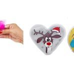 Bosphorus Homi GÜLEN EMOJİ BEYAZ GEYİK CEP SOBASI,EL ISITICI,2 ADET SICAK SU TORBASI PVC 9cm