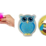 Bosphorus Homi GÜLEN EMOJİ MAVİ BAYKUŞ CEP SOBASI,EL ISITICI,2 ADET SICAK SU TORBASI PVC 9cm