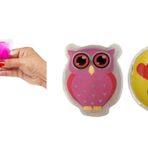 Bosphorus Homi KALP EMOJİ PEMBE BAYKUŞ CEP SOBASI,EL ISITICI,2 ADET SICAK SU TORBASI PVC 9cm