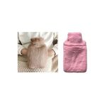 Bosphorus Homi Sıcak Su Torbası Yan Cepli Pembe Peluş Termofor 26X17X2Cm 750Ml